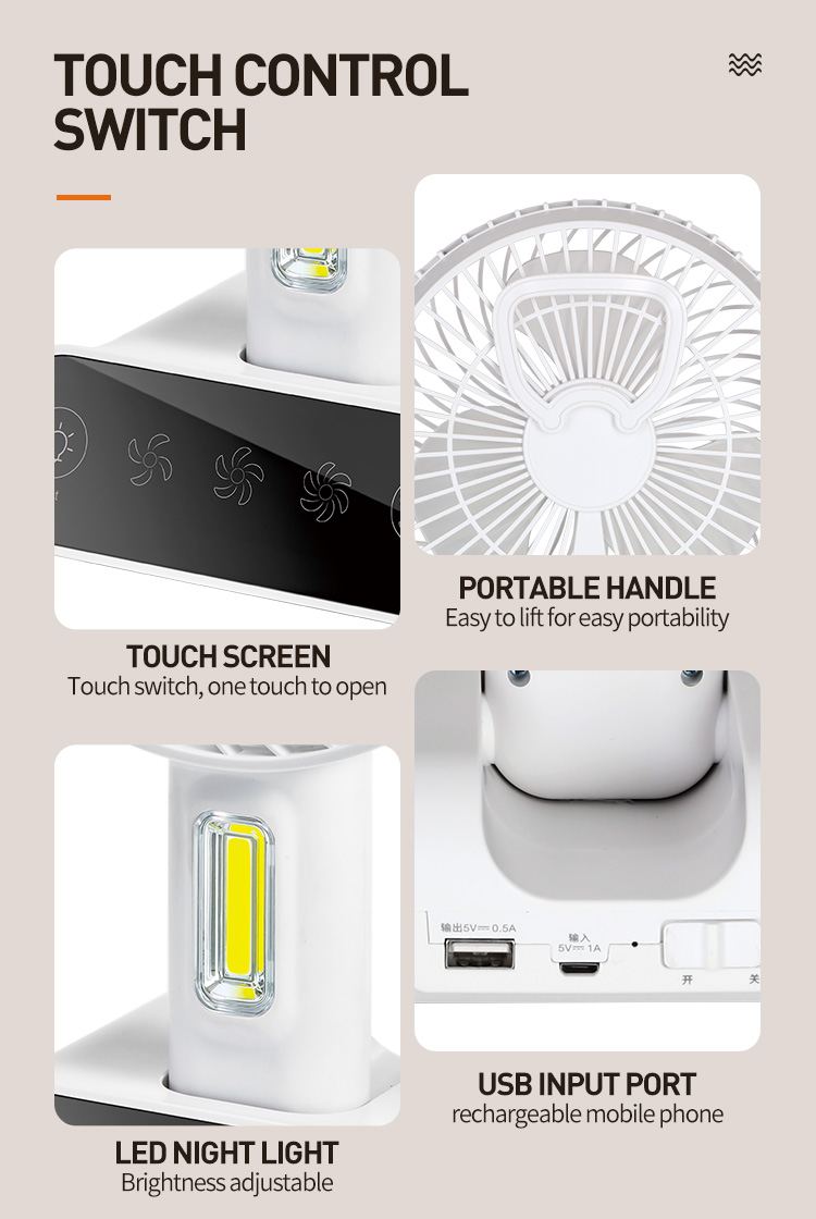 Foldable Desktop Portable Rechargeable Fan with Light-7624-detail-6