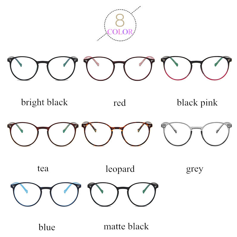 KOTTDO Retro Plastic Round Computer Glasses Frame Women Round Vintage Myopia Female Eye Glasses Frames Men Eyewear Frame