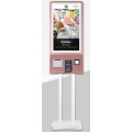 32 inch Wireless Remote Control Restaurant Self Service shopping touch interactive terminal payment kiosk with printer