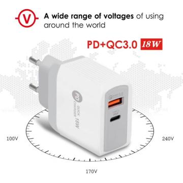 PD 18W Type-C Charger Compatible With QC3.0 Fast Charging USB Mobile Phone Charger For Most Smart Phones Digital Products New