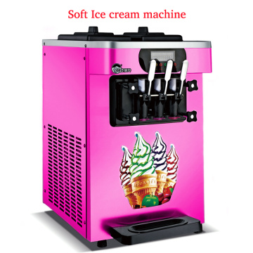 110V/ 220V THREE Flavors 18L-22L/H Commercial Soft Ice Cream Machine Sweet Ice Cream Maker Ice Cream Maker R410 or R404