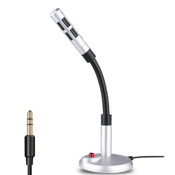 Portable USB Microphone Business Office Computer Microphone 3.5mm Jack Compatible With Multiple Audio Equipment Adjustable