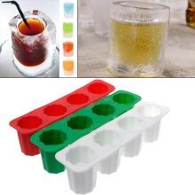 Practical Silicone 4-Cup Shaped Ice Cube Shot Wine Glass Freeze Mold Maker Tool Dropshipping