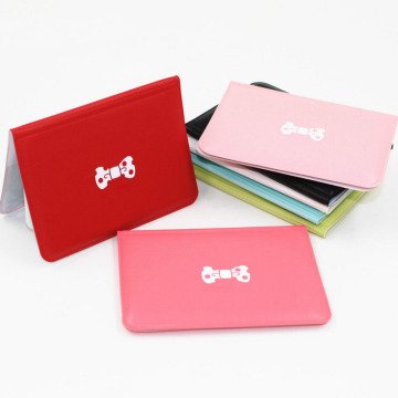Fashion Women Business Credit Card Holder Card Case Bow Printing Leather Wallet Card Holder ID Card Cover Floral Cardholder