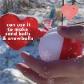 Toys Sport Creative Snow Snowball Maker Clip Maker Red Love Heart Shaped Snow Sand Mold Tool Winter Kid Valentines Day Gift Game