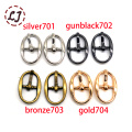 New arrived 50pcs/lot 10MM silver gun-black gold small oval round alloy metal shoes bags Belt Buckles DIY Accessory Sewing