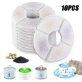 10PCS Activated Carbon Filter Replaced for Cat Water Drinking Fountain Replacement Filters Pet Round Fountain Dispenser