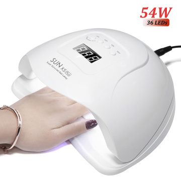 ROHWXY SUN 5X Plus UV LED Lamp For Nails Dryer 54W/48W/36W Ice Lamp For Manicure Gel Nail Lamp Drying Lamp For Gel Varnish