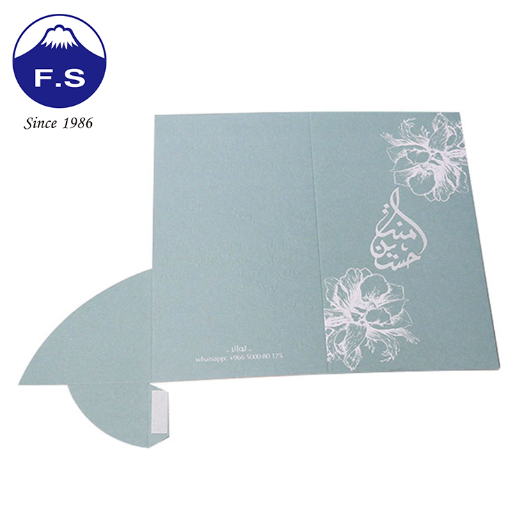 Customized Folded Paper Laser Cut Engraved Gift Cards
