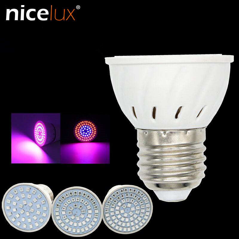 Led Bulb Full Growth Light E27/GU10/E14/MR16 3W/4W/5W Spectrum 110V/220V Indoor UV Lamp Plant Flower Seedling Blacklight