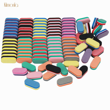 50 Pcs/lot Mini Nail Files Colorful Sponge Nail File Lixa De Unha Lima Buffer Block Pedicure and Manicure Nail Tools Kit