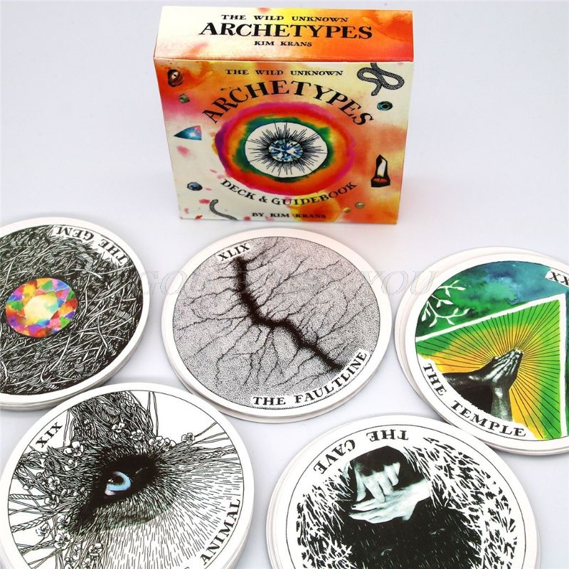 The Wild Unknown Archetypes 78 Cards Deck and Guidebook Circular Oracle Cards Family Party Board Game Drop Shipping