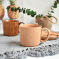 Coffee Tea Mug Beer Watter Bottle Cup Spoons Beech wood coffee cup solid wooden Cup Plate Coaster with handle