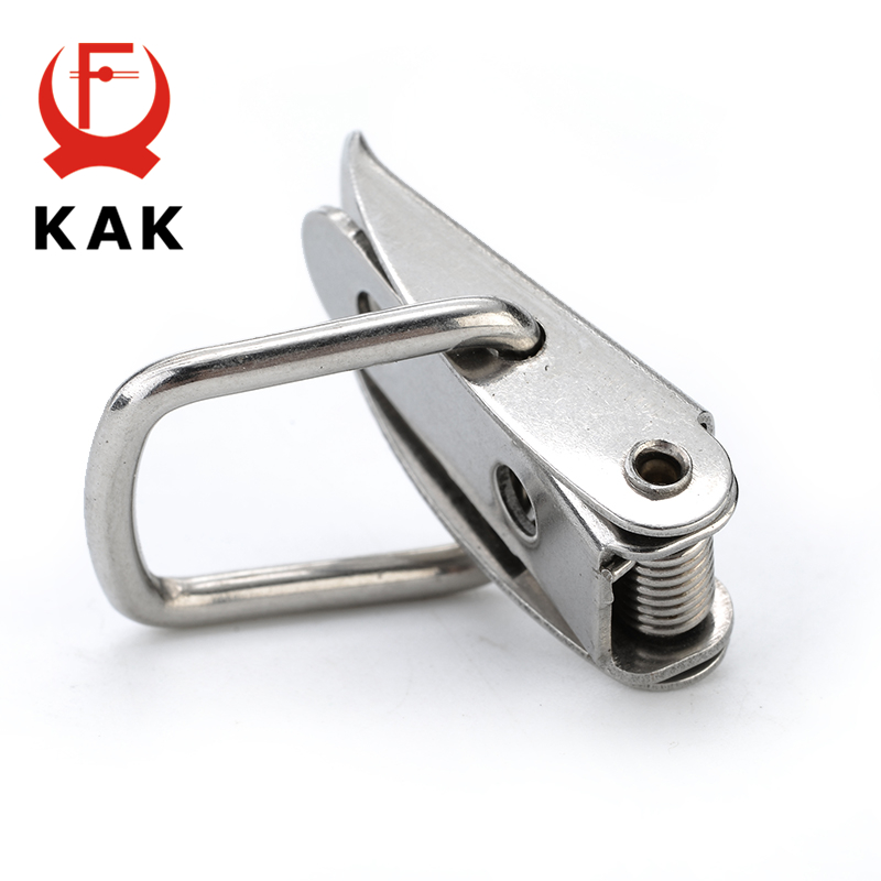 KAK J107 Hasp Lock Hardware Cabinet Boxes Spring Loaded Latch Catch Toggle 46*21 Steel Hasp For Sliding Door Hardware Window