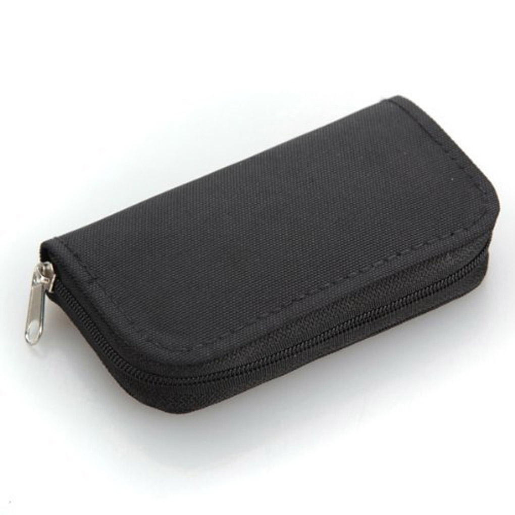 Black 22 slots Memory Card SD card Storage Carrying Pouch Holder Wallet Case Bag
