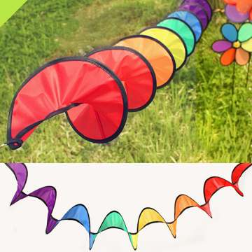 Hot Rainbow Spiral Windmill Tent Colorful Wind Spinner Garden Home Decorations