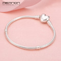 Memnon 925 Sterling Silver Original 12 Styles Chain Bracelets Bangles for Women Fit DIY Charm Bead Authentic Fine Jewelry Gift