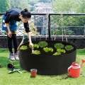 Fabric Raised Garden Bed Round Planting Container Grow Bags Breathable Felt Fabric Planter Pot For Plants Nursery Pot S/M/L