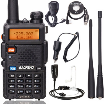 Baofeng BF-R3 Tri-Band Walkie Talkie 136-174/220-260/400-470MHz Amateur Ham Handheld Portable CB Radio Comunicador Transceiver