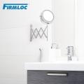 Firmloc Extendable LED 6 inch 3X Magnifying Bathroom Wall Mounted Mirror Mural Light Vanity Makeup Bath Cosmetic Smart Mirrors