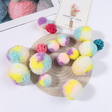 Macaroon Pompom 20mm 25mm 30mm 40mm 50mm Soft Pompones Fluffy Plush Crafts DIY Pom Poms Ball Furball Home Decor Sewing Supplies