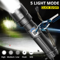 2021Christmas Gift XHP90.2 Ultra Powerful 18650 LED Flashlight XLamp USB Rechargeable XHP70 Tactical Light 26650 Zoom Camp Torch