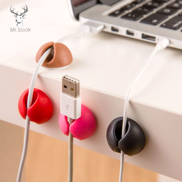 6pcs Desk Set Wire Clip Electrical Wire Fitted Hooks&Rails Data Cable Glands Winder Organizer Tie Mounts Office Storage