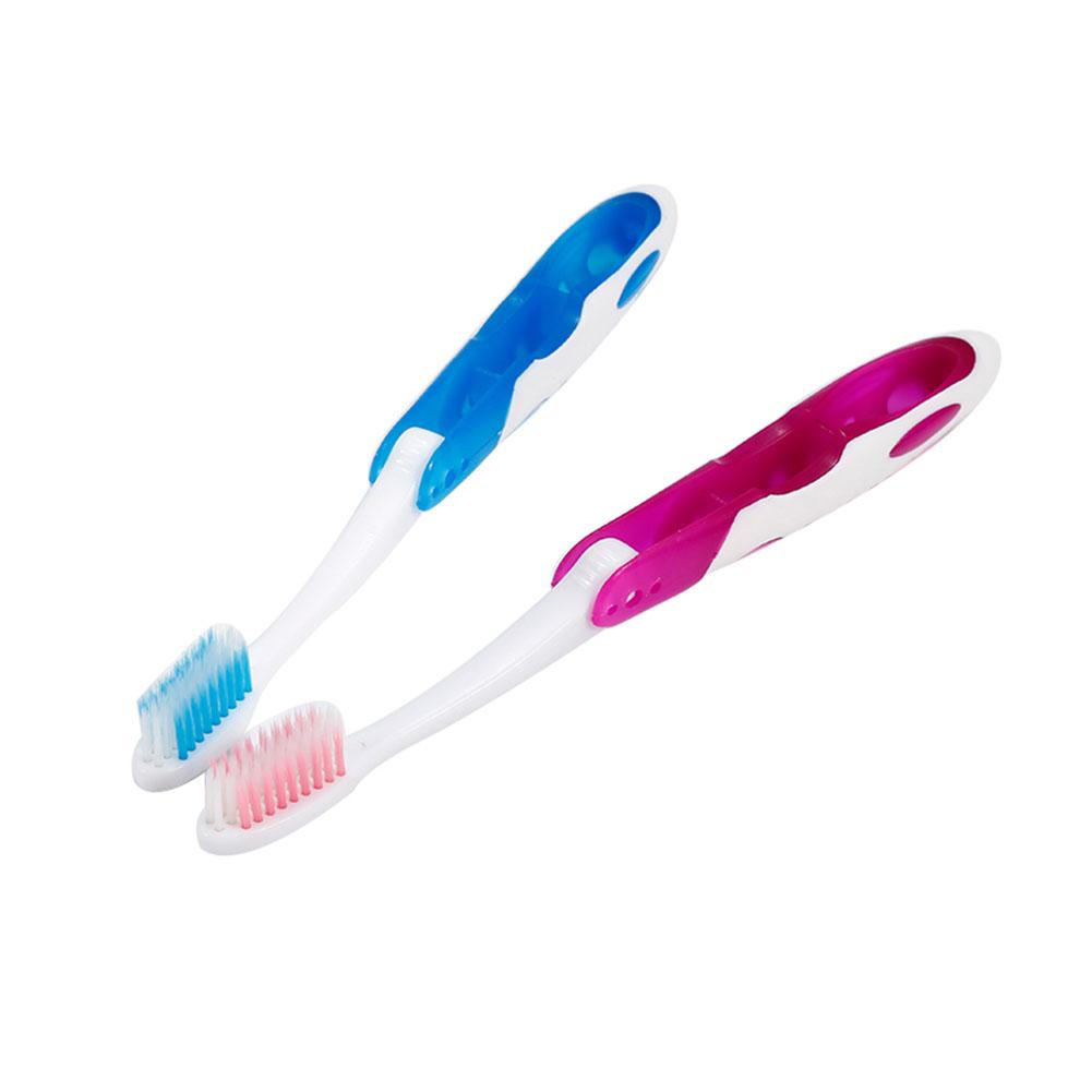 2PCS/Pack Portable Toothbrush Folding with Super Soft Bristle Travel Toothbrush Kit Dental Oral Care Cleaning Brush for Adults