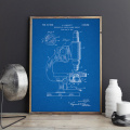 Microscope Patent Microscope Wall Art Print Chemistry Posters Science Room Wall Decor Vintage Blueprint Canvas Painting Pictures