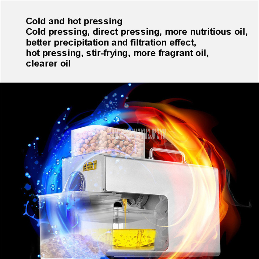 220V 700W Household Home Use Mini Electric Automatic Oil Presser Stainless Steel Peanut/Rapeseed/Sesame Oil Press Machine