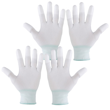 2 Pairs Nylon Quilting Gloves for Machine Quilters Quilting Sewing M White