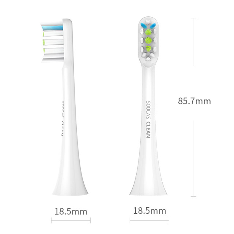 Original YOUPIN 2PCS SOOCAS Replacement Toothbrush Head for SOOCAS / SOOCARE X3 Mi Home APP Control Bluetooth Teethbrush