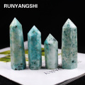 Natural Stones Crystal Point Wand Green Phoenix Healing quartz Energy Ore Mineral Crafts Home Decoration 1PC