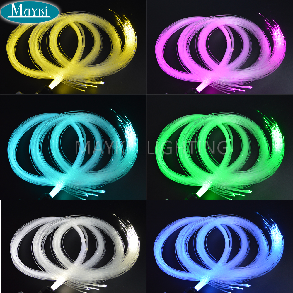 Maykit Starry Ceiling 50 - 300 strands 0.75mm X 2 Meter End Emitting PMMA Optic Fiber Cable Tails Bundles