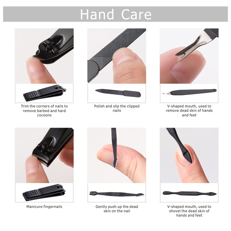 Professional Nail Clipper Kit Manicure Set Nail Care Set Nail Cutter Pedicure Blackhead Blemish Eyelash Makeup Facial Care Tool