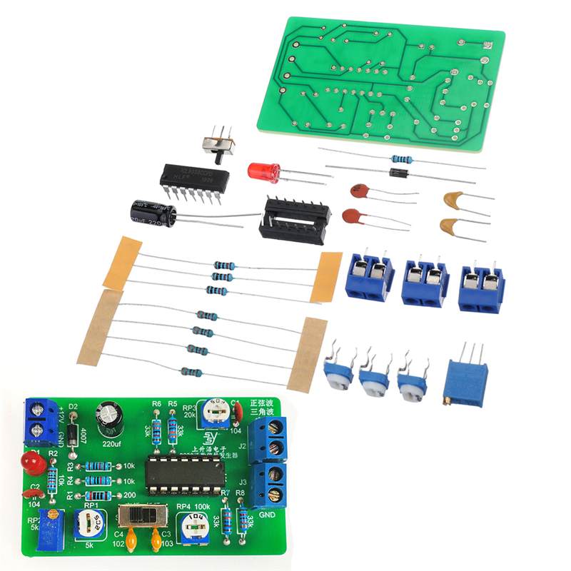 DC12V 8038 Function Signal Generator DIY Waveform Generator Kit Electronic DIY Production Parts 50Hz-6.5KHz