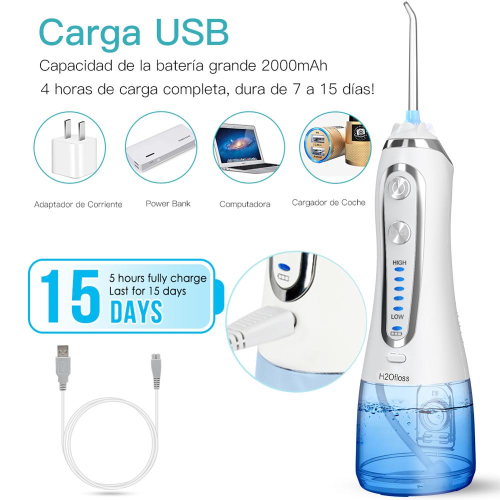 300ml Oral Irrigator USB Charging Waterproof Cleaning Teeth Water Dental Flosser Jet Portable Electric Irrigator for Men Women