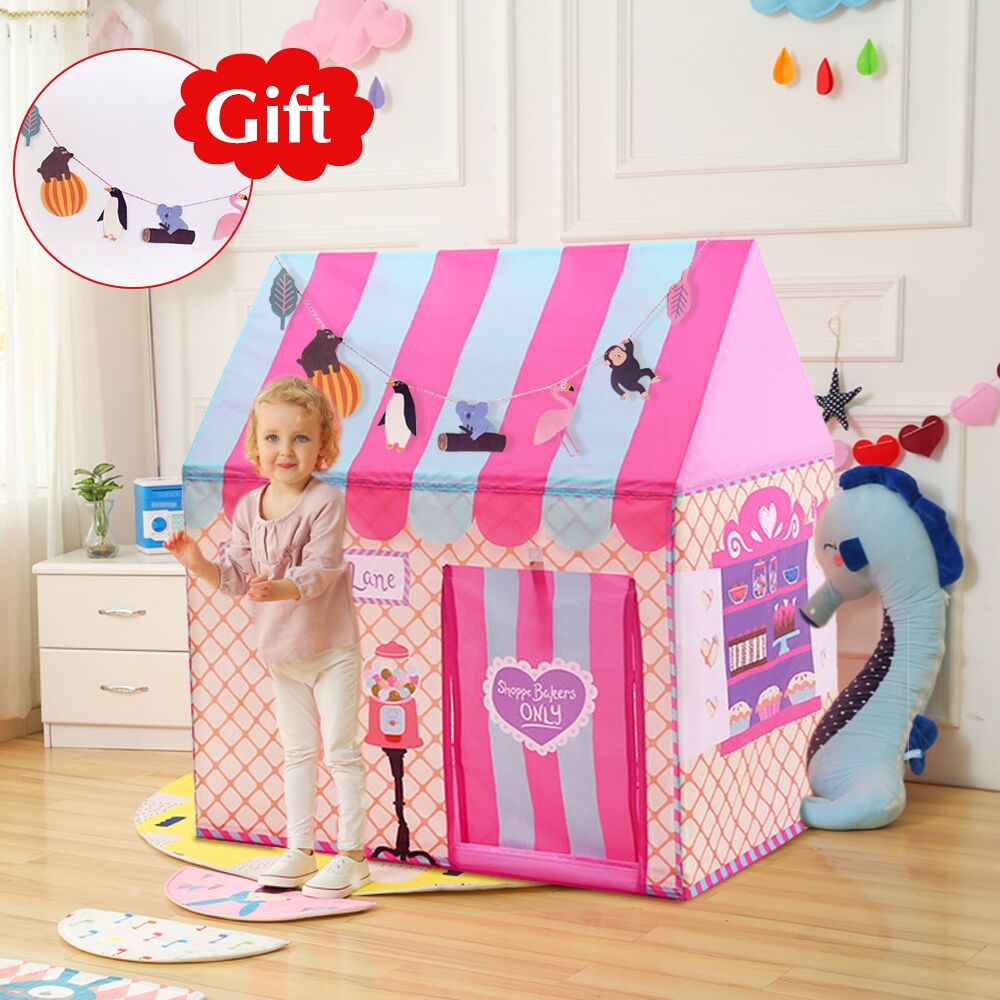 YARD Play Tent For Kids Castle House Cubby Foldable Baby Toy Tent Playhouse Outdoors Indoors Toy Kids Tent for Christmas Gift