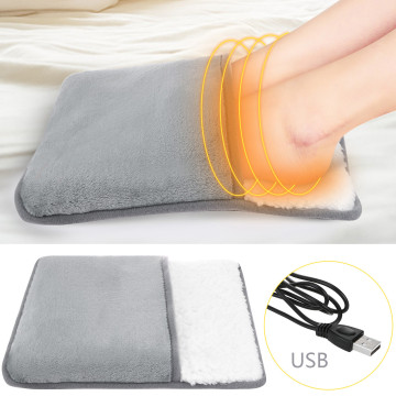Usb Power Electric Heating Pad Feet Warm Slippers Winter Hand/foot Warmer Washable Convenient Portable Heating Pad Flannel #T2G