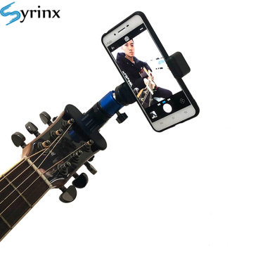 Guitar Head Clip Mobile Phone Holder Live Broadcast Bracket Stand Tripod Clip Head For iPhone 11 X Support Desktop Music Holder