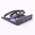 Desktop PC Front Floppy Drive 19/20 Pin To USB 3.0 Front Panel Extender Panel Dual Port USB3.0 Output Interface