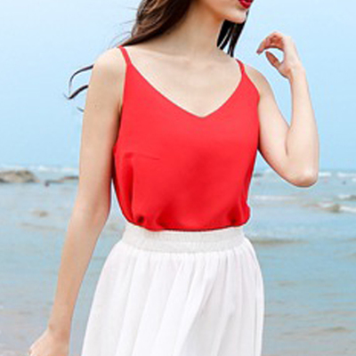 HELIAR Female Silky Spahgetti Strap Camisoles Women Sexy Crop Top Solid Camisoles Femme Beach Camis Women Sexy Tank Tops Summer
