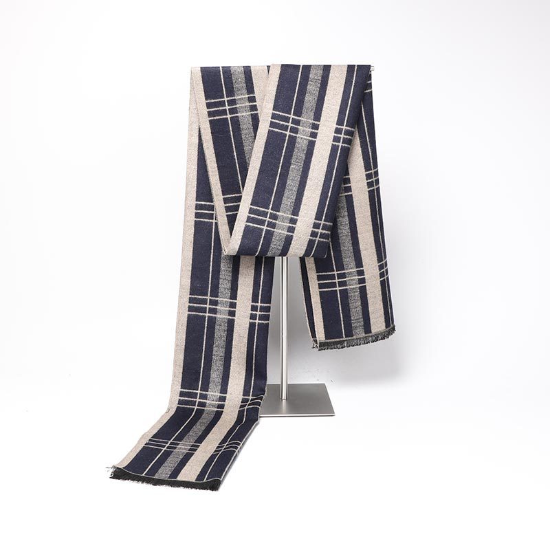 Leisure High Quality Imitation of Cashmere Men's Boutique Plaid Striped Scarfs Patchwork Color 30x180cm
