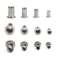 200/50 PCS Stainless Steel/Carbon Steel Flat Head Rivet Nuts Set M3 M4 M5 M6 DIY Hardware Insert Reveting Multi Size Rivet Nuts