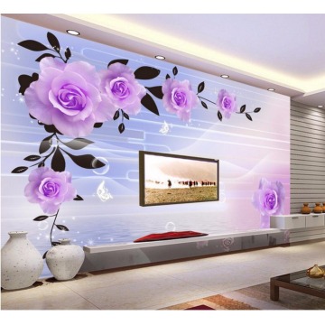 beibehang Custom Relief rose Bedroom TV Background Wall Paper Home Decor silk cloth Mural Wallpaper for Living Room 3d flooring