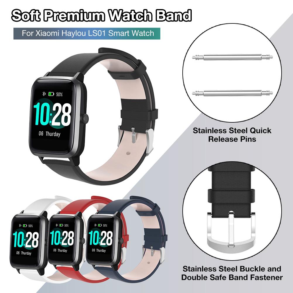 New 19mm Soft Premium Watch Band Breathable Replacement Wrist Strap Adjustable Belt For Xiaomi Haylou LS01 Smart Watch