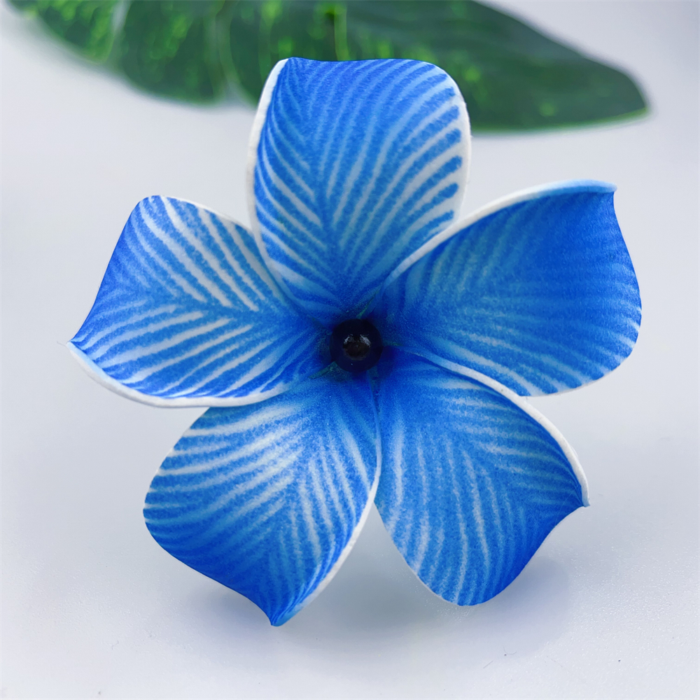Kn Hf019b Bk Plumeria Hair Pick