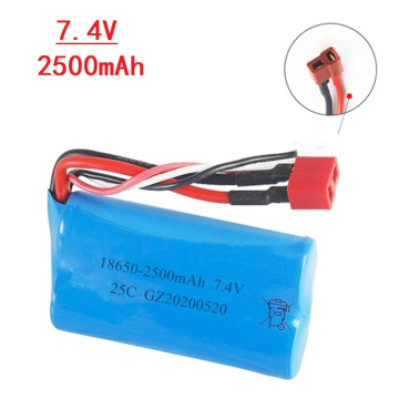 7.4V 2200mah lipo Battery 18650 2S T Plug for Q46 Wltoys 10428 /12428/12423 RC Car Spare Accessories 7.4V battery