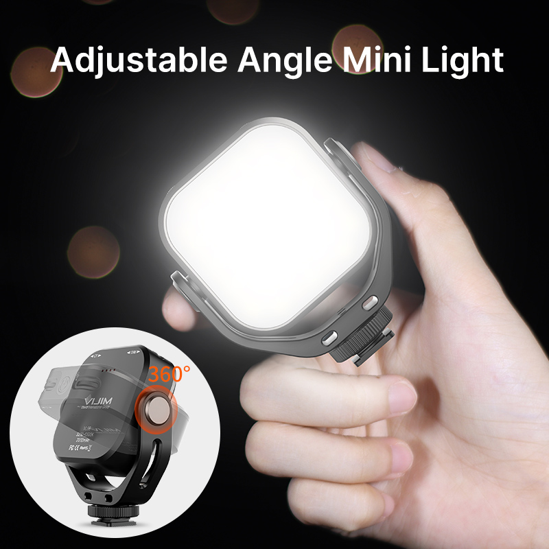 Ulanzi Vijim VL66 Adjustable LED Video Light with 360 Rotation Mount Bracket Rechargable DSLR SLR Mobile Fill Light