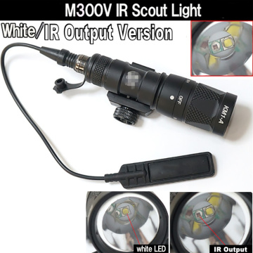 CQC Tactical M300V IR Output LED Scout Light IR Flashlight Paintball Hunting Rifle Weapon Light